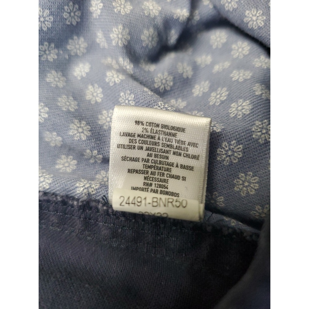 Bonobos Pants Mens 32x32 Navy Blue Slim Fit Stretch Chinos Organic Cotton Casual - Picture 6 of 11